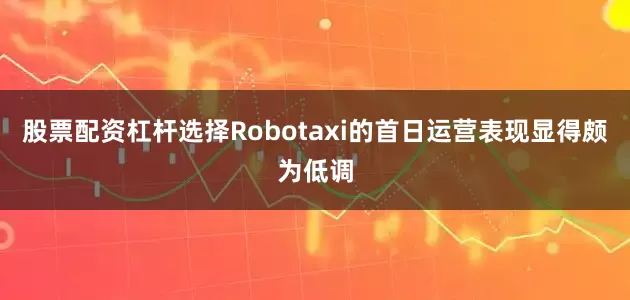 股票配资杠杆选择Robotaxi的首日运营表现显得颇为低调